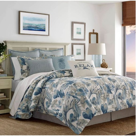 Tommy Bahama Home Raw Coast Cotton European Shams Bedding 2pc - Picture 7 of 8